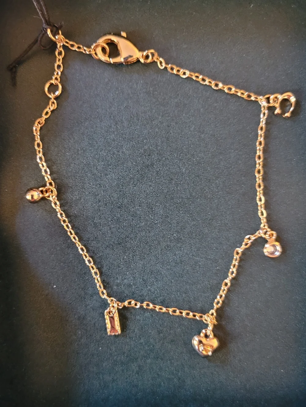 NWT COACH Gold Charm Chain Bracelet - Gold - Picture 2 of 3